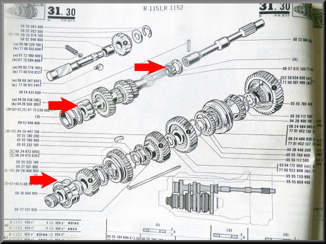 Kit complet de roulements (boîte 336) – Renault 16