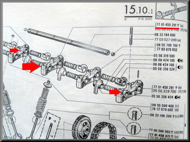 Support d'axe de culbuteur (sans perçage) – Renault 16 TX, TS – OEM 7701450291