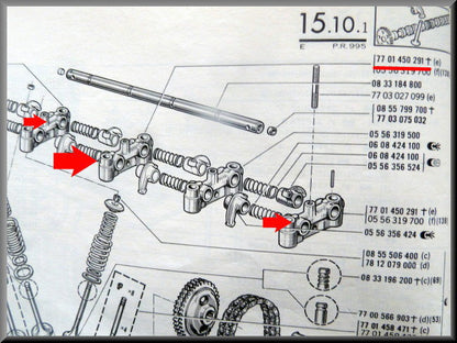 Support d'axe de culbuteur (sans perçage) – Renault 16 TX, TS – OEM 7701450291