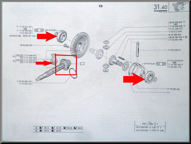 Complete lagerset (352 bak) – Renault 12 - Renault 15
