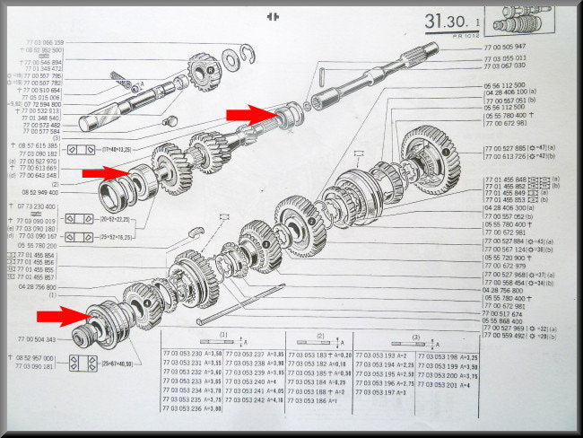 Complete lagerset (352 bak) – Renault 12 - Renault 15