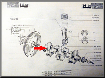 Vilebrequin (rectifié) – Renault 16 TX, TL, TS – OEM 0256548400A