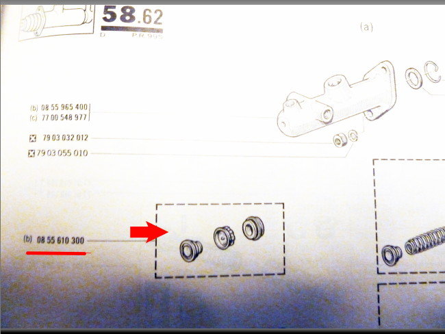 Kit de réparation maître-cylindre (Bendix 20,6 mm) – Renault 16 – OEM 0855610300 (120007)