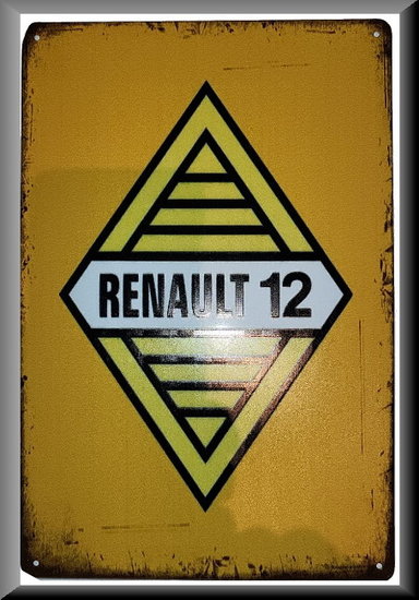 Metalen bord met (20x30cm) – Renault 12