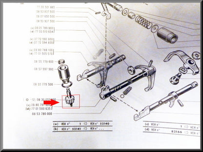 Speedometer cable drive gear (4 speed) - Renault 16 - Lotus Europa - OEM 0830051900A