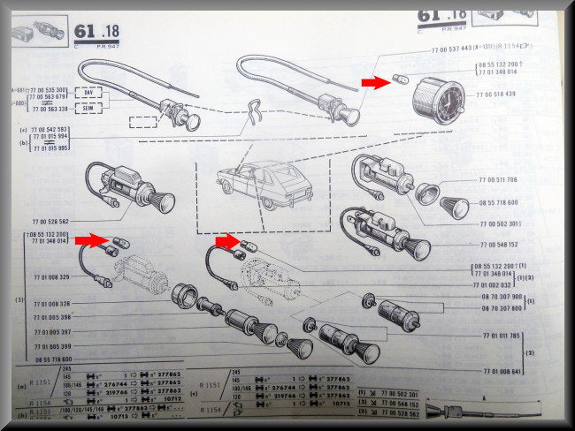 Ampoule diverses fonctions (2 Watt) – Renault 16 – OEM 7701348014
