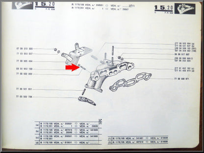 Boulon de fixation collecteur – Renault 12 – OEM 7700502002