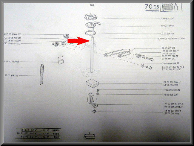 Durite vase d'expansion – Renault 12 – OEM 0608164300 / 6000011329