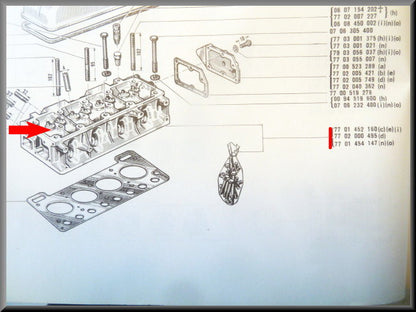 Cilinderkop (gereviseerd Excl: 300 euro borg voor inruil) – Renault 12 – Renault 15 - Estafette -  Renault 5 - OEM 7701452160