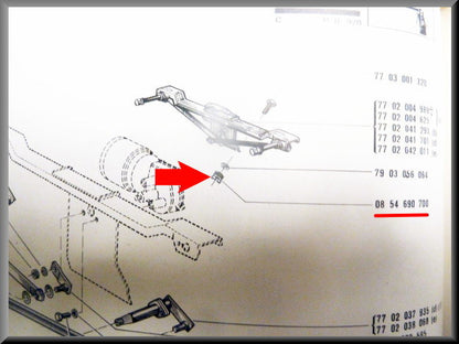Écrou cage M5 – Renault 12 – Renault 15 – Renault 16 – Renault divers – OEM 0854690700