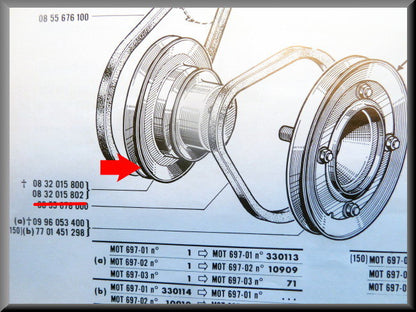 Waterpomp poelie diameter 13,8 cm – Renault 16 – OEM 0832025802