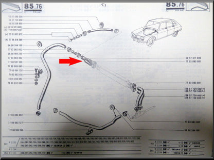 Heater hose distributor – Renault 16 – OEM 0857671800