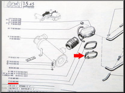 Agrafe cache carburateur – Renault 16 - Renault 12 - Renault 5 - Renault diverses – OEM 7703083048 / 7700511432