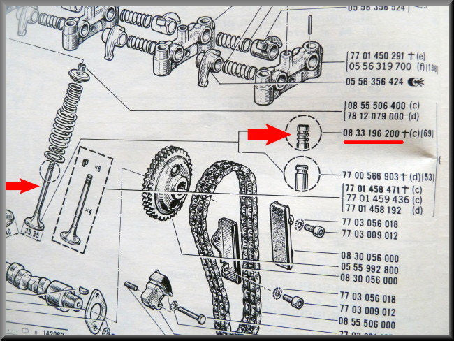 Exhaust valve (3 notches) – Renault 16 TS – OEM 0833196200