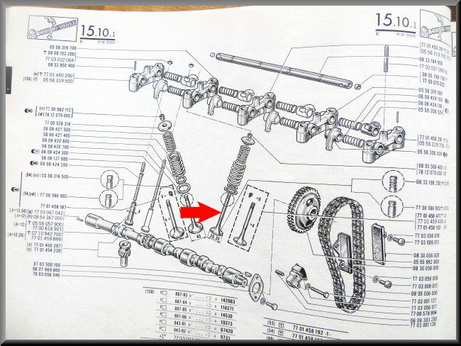 Exhaust valve (3 notches) – Renault 16 TS – OEM 0833196200