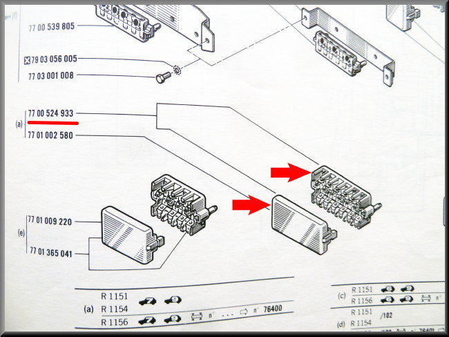 Boîte à fusibles – Renault 16 – OEM 7700524933