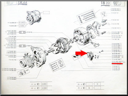 Jeu de balais de charbon – Renault 16 – OEM 7701007143