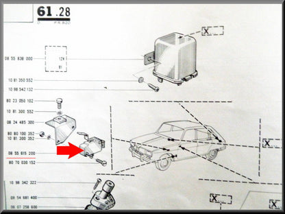 Remlicht schakelaar – Renault 16 TL, L – OEM 0855615200