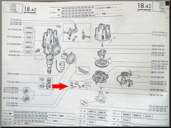 Kit de révision du système d'allumage Ducellier.