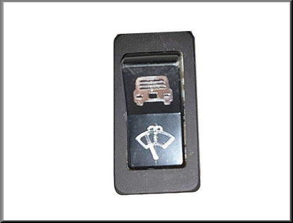 Rear window heater wiper switch with black trim – Renault 16 – OEM 7700575062