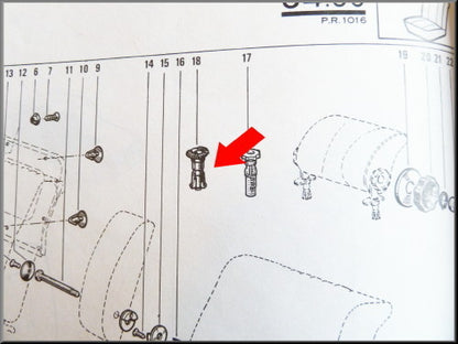 Guide-appui-tête – Renault 12 – Renault 16 - Renault divers - OEM 7700553787