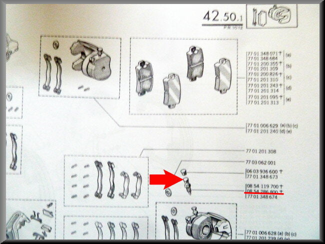 Ontluchtingsnippel remklauw en hoofdremcilinder – Renault 12 – Renault 15 - Renault 17 - Renault 16 - OEM 0854119700