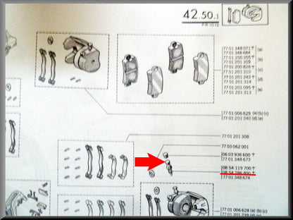 Ontluchtingsnippel remklauw en hoofdremcilinder – Renault 12 – Renault 15 - Renault 17 - Renault 16 - OEM 0854119700