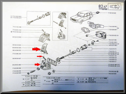 Gâche de serrure de hayon – Renault 12 Break – OEM 0428931800