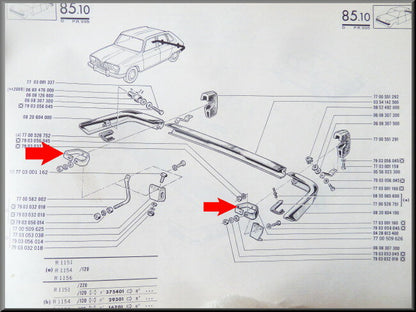 Support de pare-chocs arrière – Renault 16 – OEM 0428613400