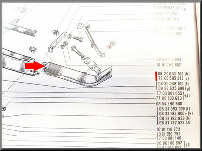 Angle de pare-chocs avant gauche – Renault 16 TS (premier modèle) – OEM 7700505813 (occasion) – Used