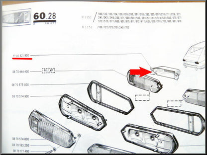 Cache-feu arrière (gauche et droit) – gauche droit – Renault 16 premier type – OEM 7700521900