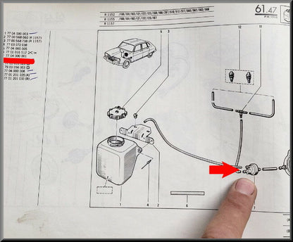 Distributeur d'essuie-glace – Renault 16 – OEM 7704000001