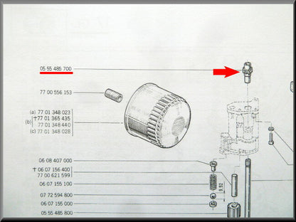 Distributie tandwiel – Renault 12 – Renault 15 - Renault 4 - Renault 5 - OEM 0555485700
