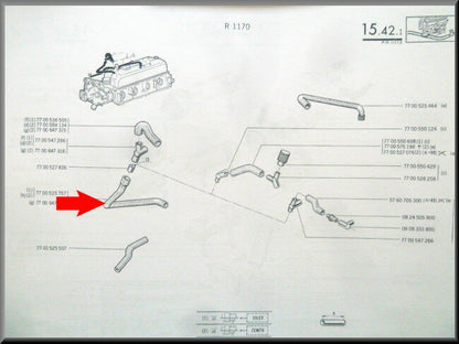 Durite filtre à air – Renault 12 – OEM 7700525757