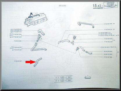 Durite de carburateur – Renault 12 – OEM 7700525507