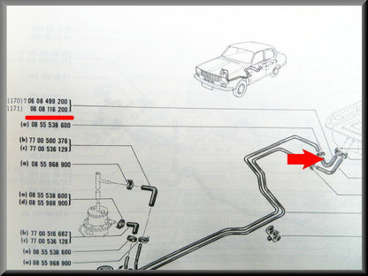 Durite pompe à essence – Renault 12 - Renault 15 - Renault 17 - Renault 16 - OEM 7700500376 / 0608120700