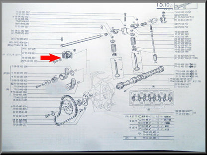 Tendeur de chaîne de distribution – Renault 12 – Renault 15 - Renault 4 - Renault 8 - OEM 7700578933