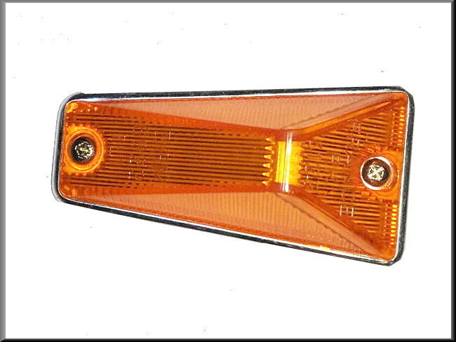 Verre de clignotant avec contour chromé – Renault 12 – Renault 16 - OEM 0855693200