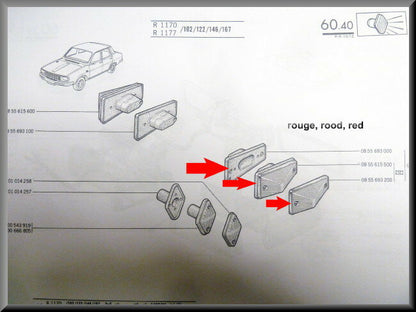 Parkeerlicht unit links – Renault 12 –Renault 16 - Renault 17 -  Renault 16 - OEM 0855693100 / 0855615600