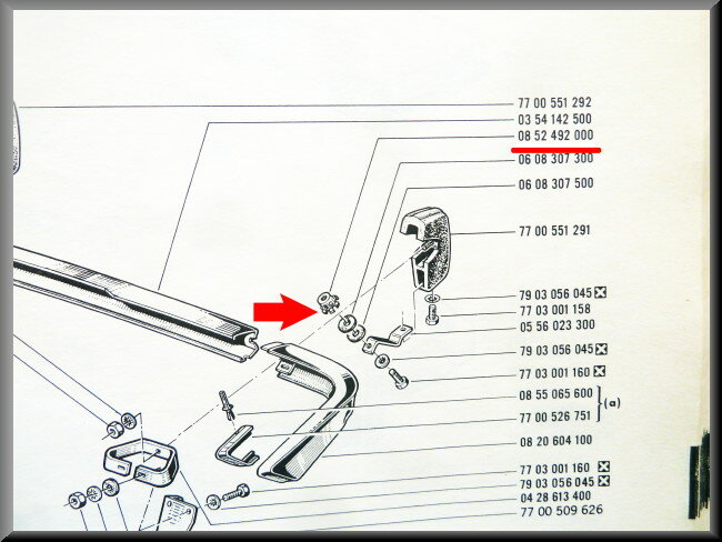 Écrou-cage M8 – Renault 16 – OEM 0852492000