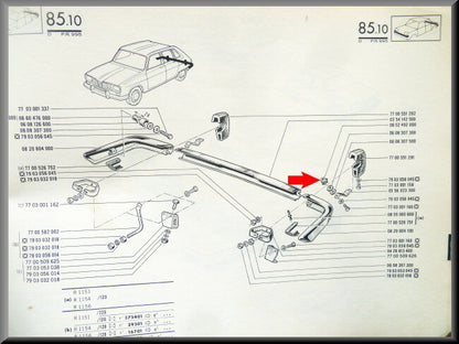 Écrou cage M8 (bord plastique) – Renault 16 – OEM 0852492000