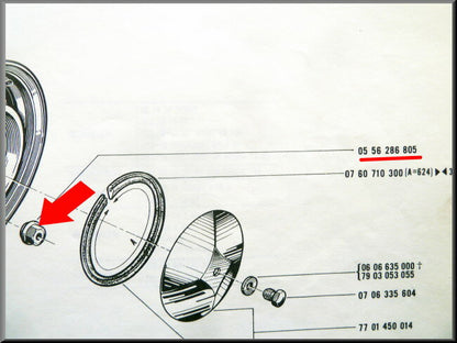 Wheel nut – Renault 16 TL, TS, L – OEM 0556286805