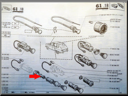 Allume-cigare à spirale – Renault 16 – OEM 7701005398