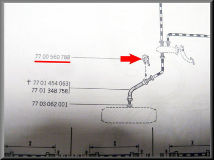 Remleiding klem – Renault 12 - Renault 16 – OEM 7700560788