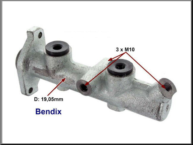 Maître-cylindre de frein – Renault 16 - Renault Alpine - Renault divers – OEM 7700577839 / 7700617441