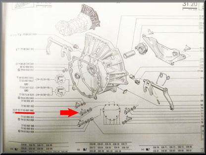 Bout M8x35 (geel gepassiveerd) – Renault 16 – OEM 7703001186