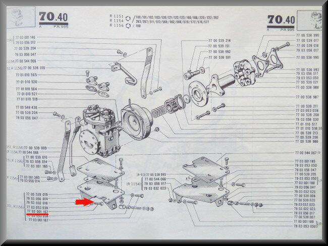 Bout M8x40 (geel gepassiveerd) – Renault 16 – OEM 7703001167