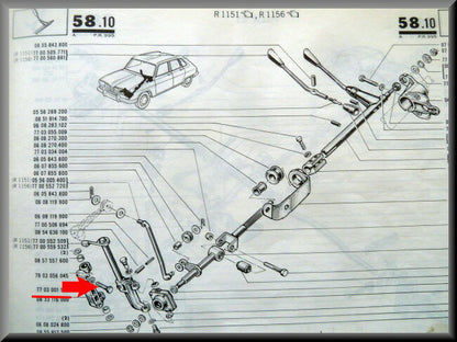 Bout M8x40 (geel gepassiveerd) – Renault 16 – OEM 7703001167