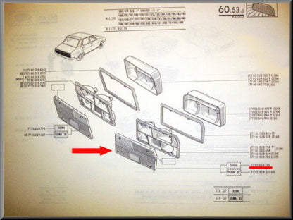 Achterlicht reflector rechts (Pleksan) – Renault 12 – OEM 7701018775A