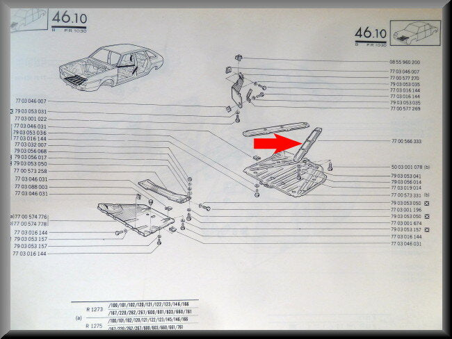 Bielle de poussée – Renault 20 - Renault 30 – OEM 7700566333 – NOS